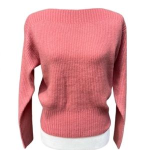 NWT Ann Taylor Factory Boatneck Long Sleeve Sweater Rose Pink - Size XS